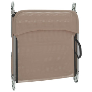 Klappbare Sonnenliegen 2er Set Taupe