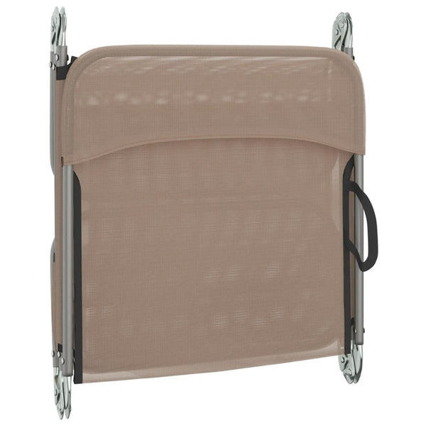 Klappbare Sonnenliegen 2er Set Taupe