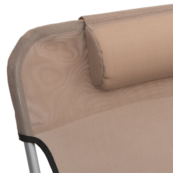 Klappbare Sonnenliegen 2er Set Taupe