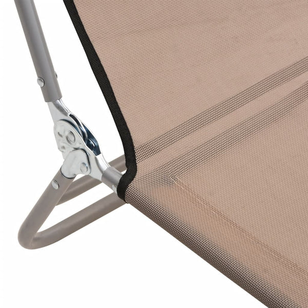 Klappbare Sonnenliegen 2er Set Taupe