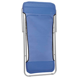 2er Set Strandstühle Blau Textilene