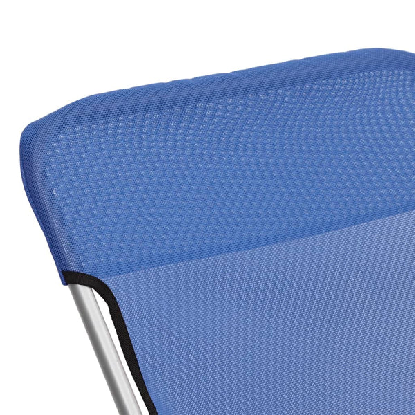 2er Set Strandstühle Blau Textilene