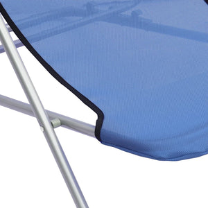 2er Set Strandstühle Blau Textilene