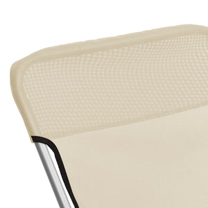 2er Set Strandstühle Creme Textilene