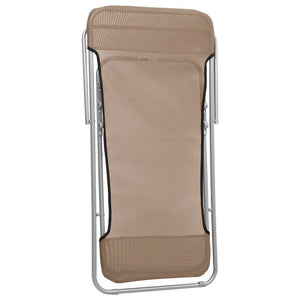2er Set Klappbare Strandstühle Taupe