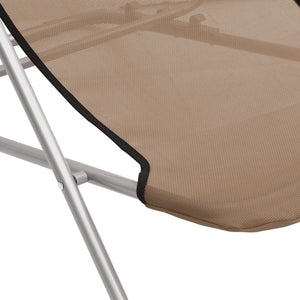 2er Set Klappbare Strandstühle Taupe
