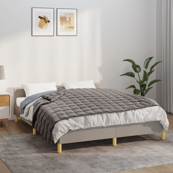 vidaXL Weighted Blanket Grey 135x200 cm 6 kg Fabric