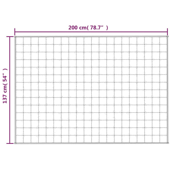Gewichtsdecke Grau 137x200 cm 6 kg Stoff