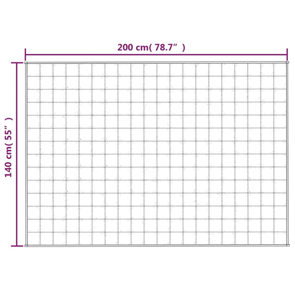 Gewichtsdecke Grau 140x200 cm 10 kg Stoff