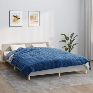 Gewichtsdecke Blau 200x220 cm 13 kg Stoff