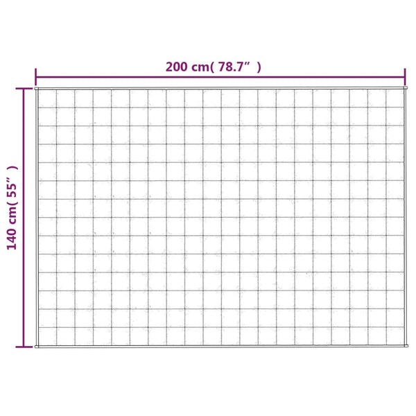 Gewichtsdecke Hellcreme 140x200 cm 10 kg Stoff
