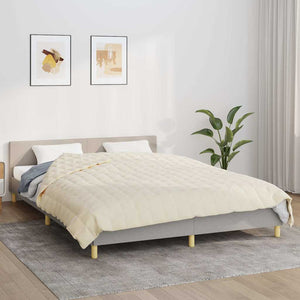 Gewichtsdecke Hellcreme 220x240 cm 15 kg Stoff