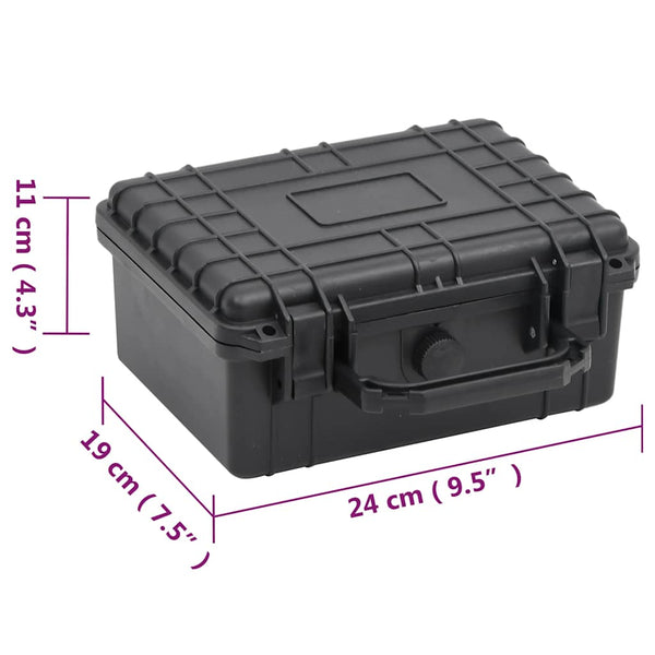 Tragbarer Flugkoffer Schwarz 24x19x11 cm