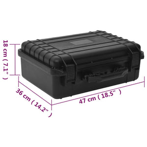 Flugkoffer Tragbar Schwarz 47x36x18 cm