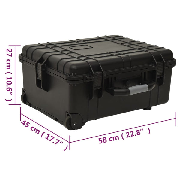 Flugkoffer mit Rollen Schwarz 58x45x27 cm
