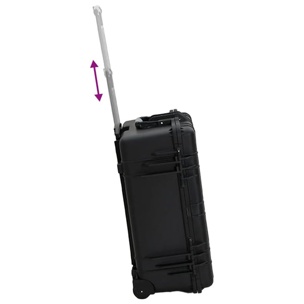 Flugkoffer mit Rollen Schwarz 58x45x27 cm