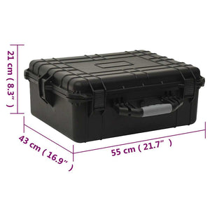 Tragbarer Flugkoffer Schwarz 55x43x21cm