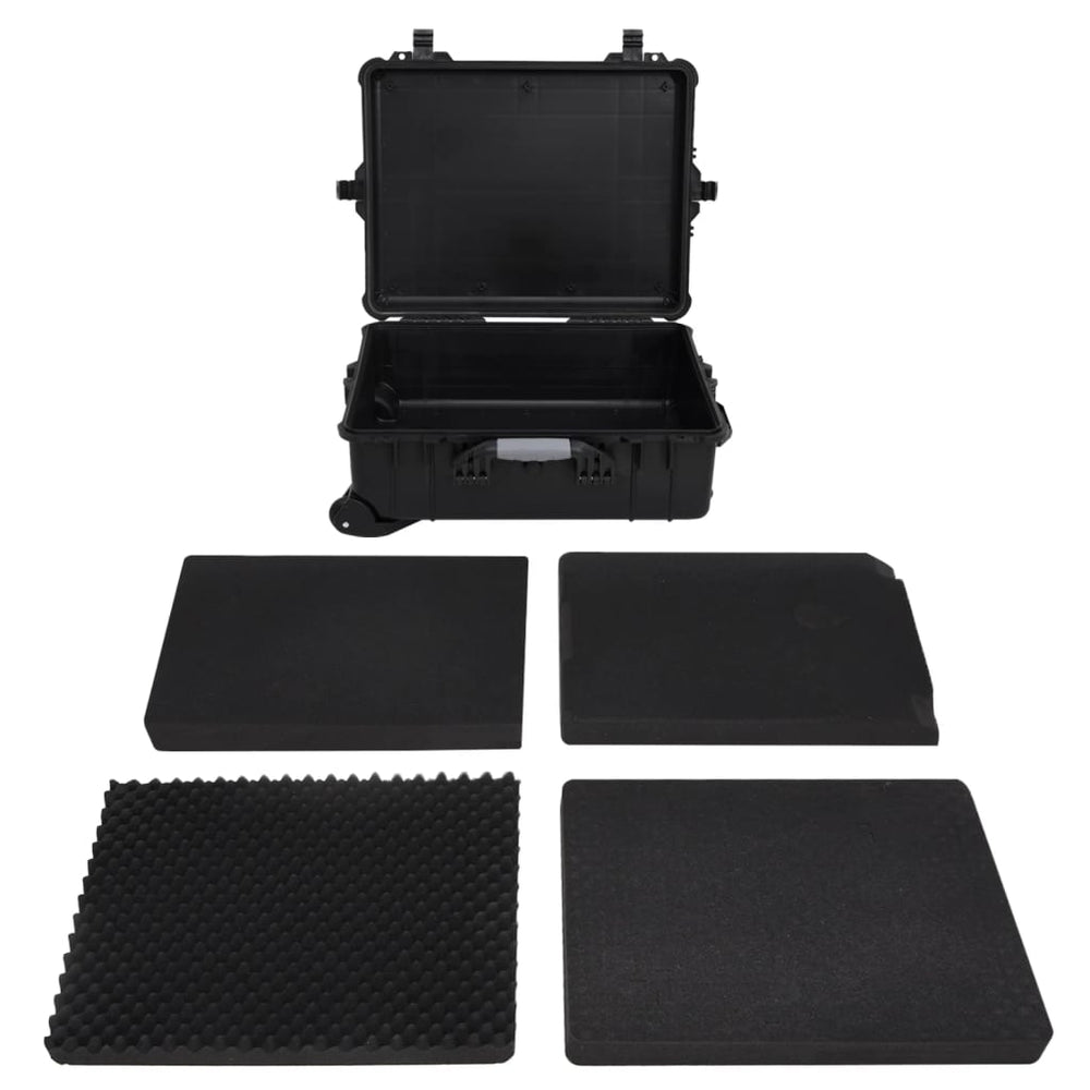 Flugkoffer mit Rollen Schwarz 63x50x23 cm