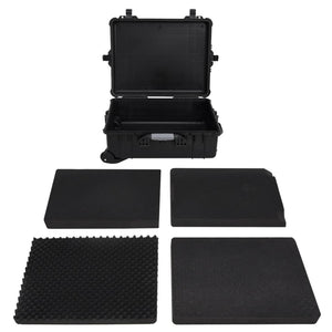 Flugkoffer mit Rollen Schwarz 63x50x23 cm