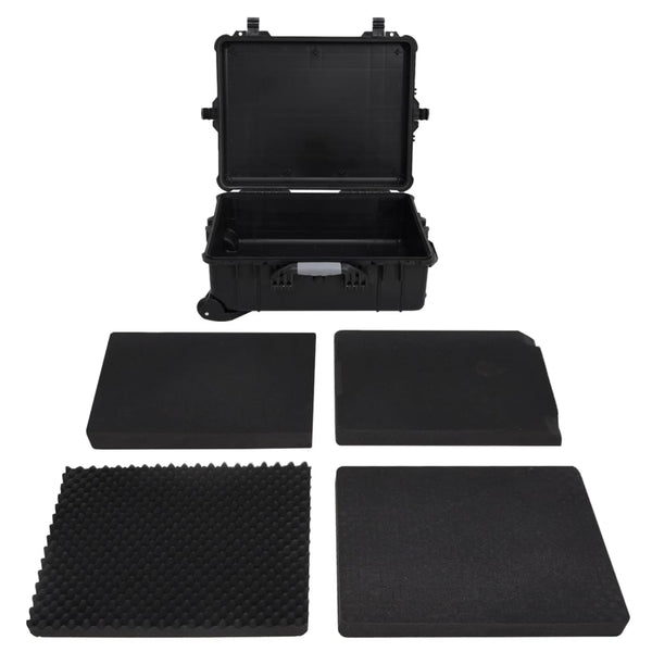 Flugkoffer mit Rollen Schwarz 63x50x23 cm