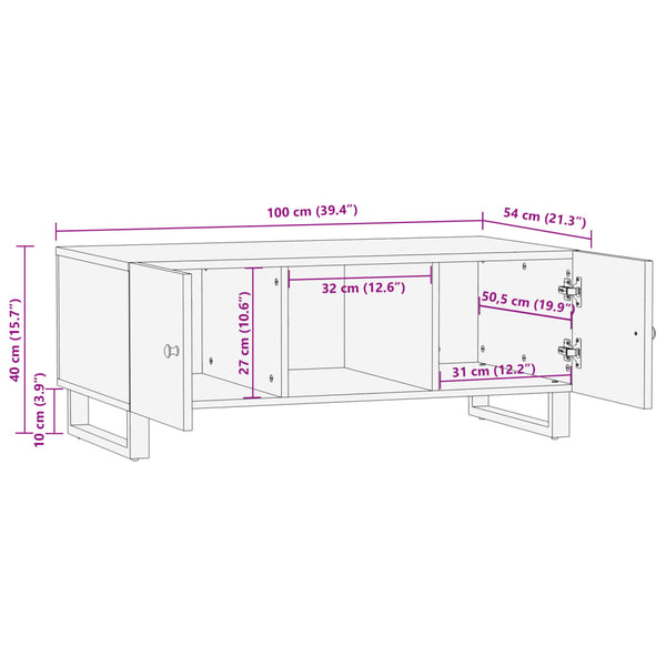 Couchtisch Altholz 100x54 cm
