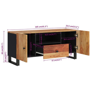 TV-Schrank Akazie Massivholz 105 cm