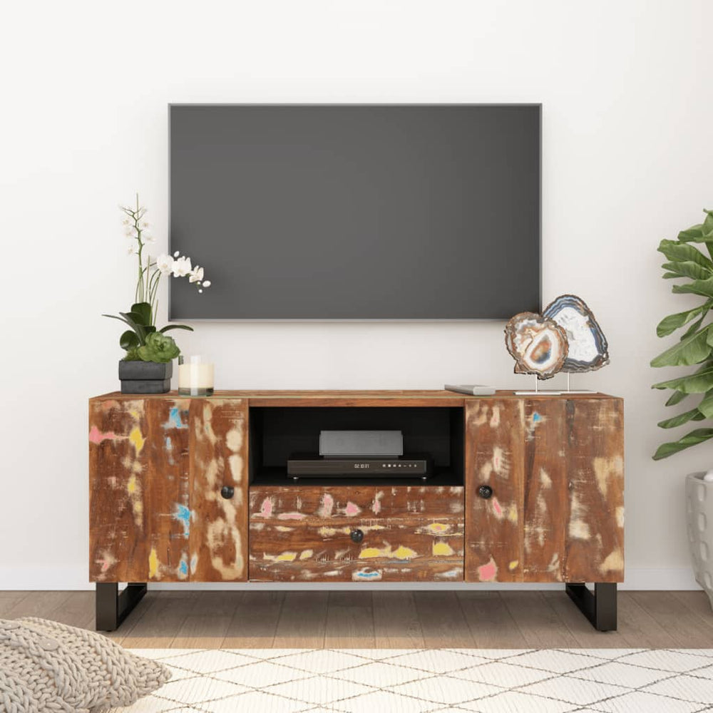 TV-Schrank Altholz Massiv 105 cm