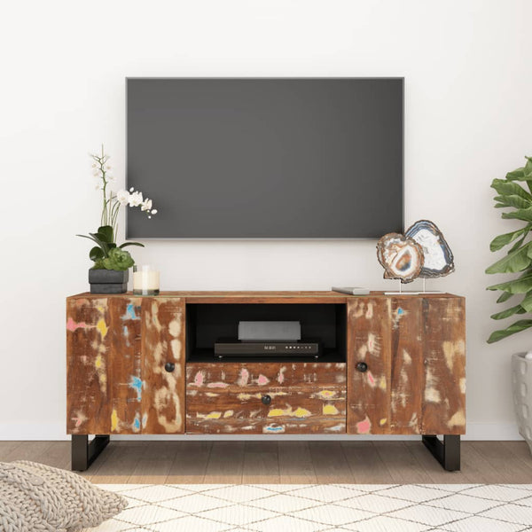 TV-Schrank Altholz Massiv 105 cm