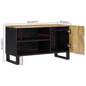 TV-Schrank Mango Massivholz 80 cm