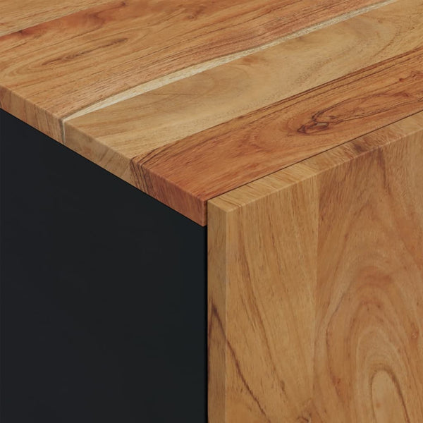 vidaXL Meuble TV 80x33x46 cm Bois d'acacia massif et bois d'ingénierie
