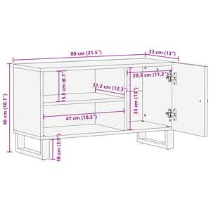 TV-Schrank 80 cm Altholz Massiv