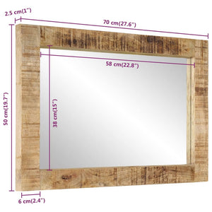 Spiegel 70x50 cm Mango Massivholz