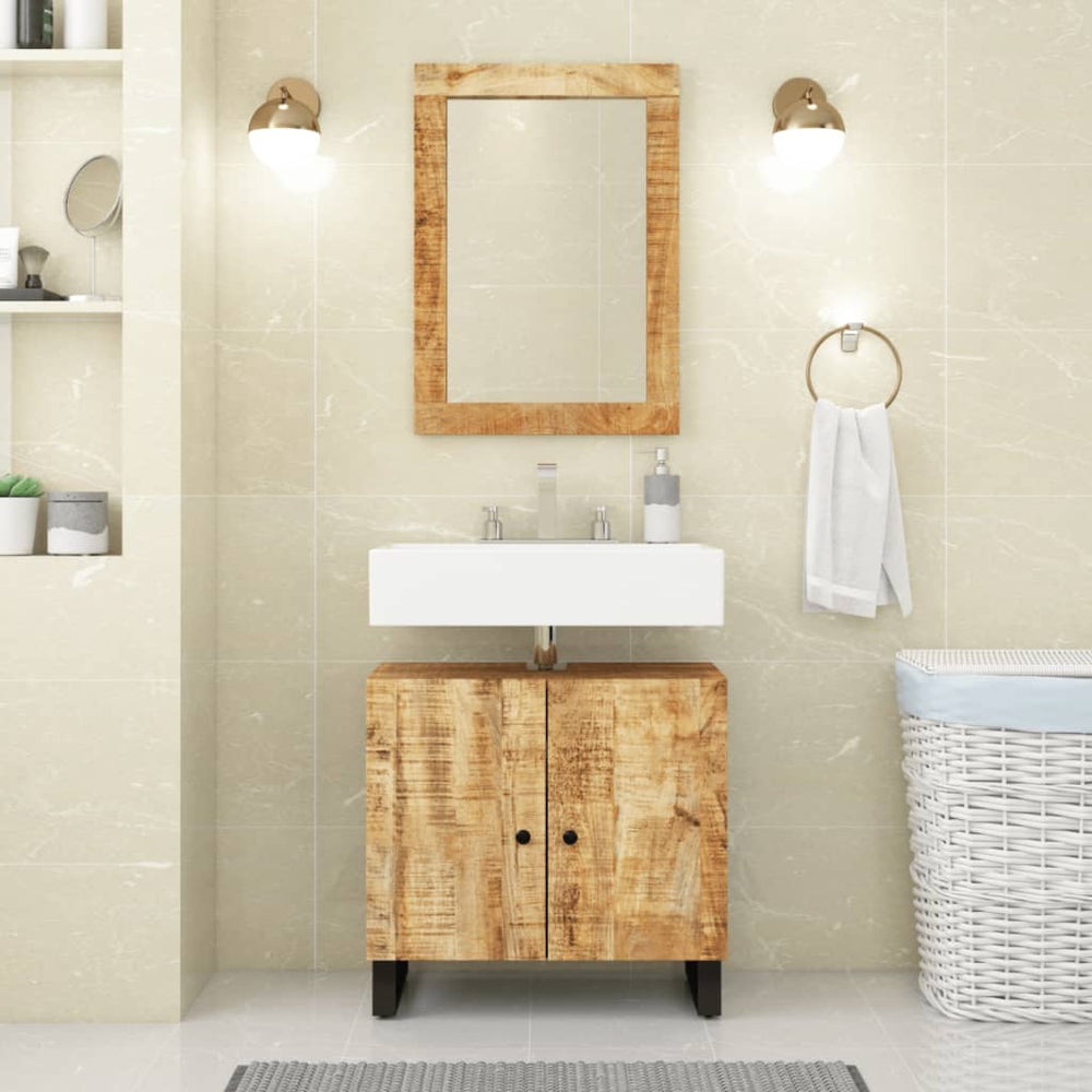 Waschbeckenunterschrank Mango Massivholz