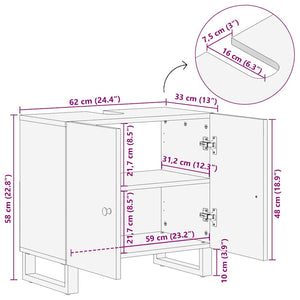 Waschbeckenunterschrank Altholz Badmöbel