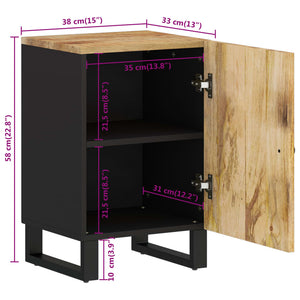 Badschrank Mango Massivholz 38x33x58 cm
