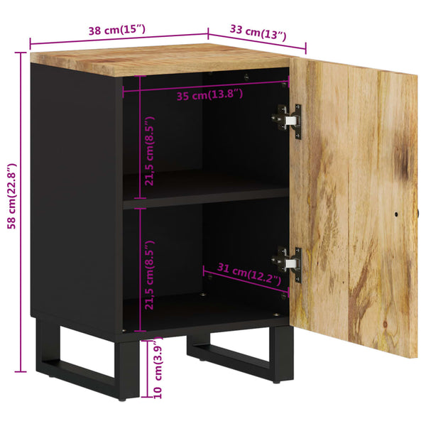 Badschrank Mango Massivholz 38x33x58 cm