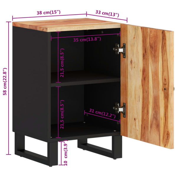 Akazie Badschrank Massivholz 38x33x58cm