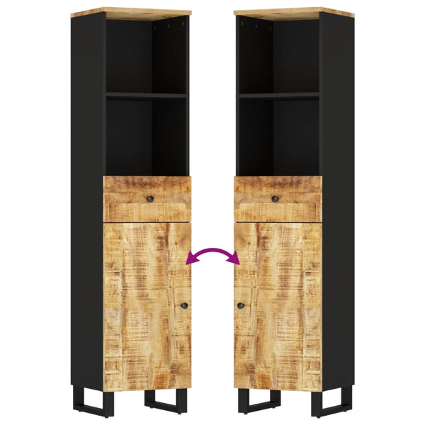 Mango Badschrank Massivholz 38x33x160 cm