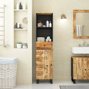 Mango Badschrank Massivholz 38x33x160 cm
