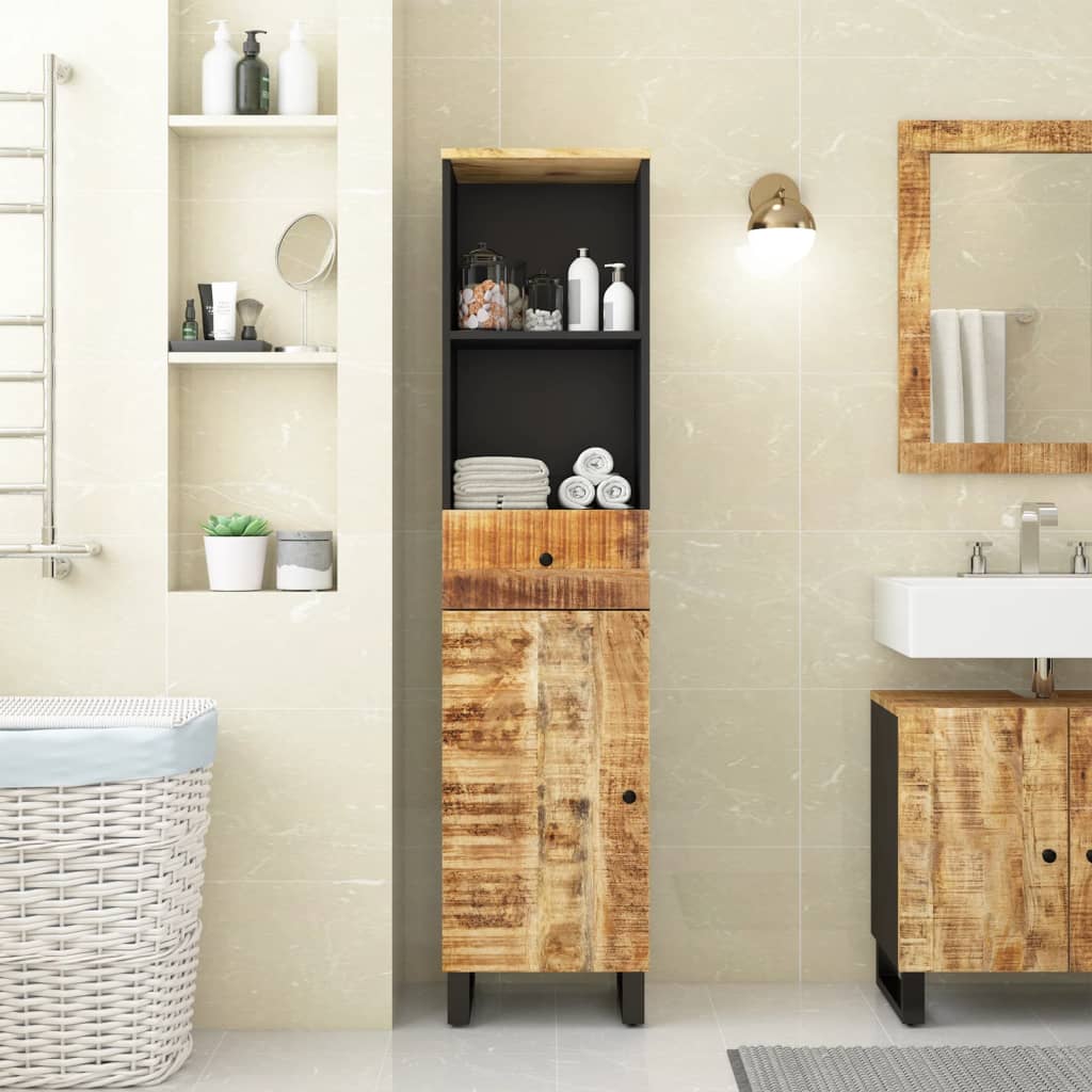 Mango Badschrank Massivholz 38x33x160 cm