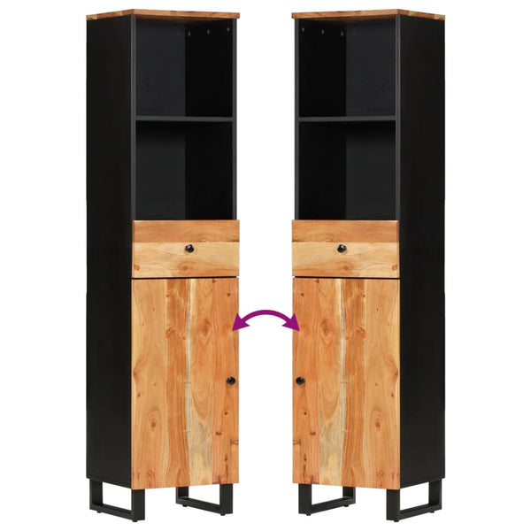Akazie Badschrank Massivholz 38x33x160cm