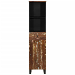 Badschrank Altholz Massivholz 38x33x160 cm