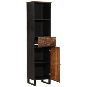 Badschrank Altholz Massivholz 38x33x160 cm