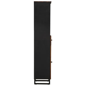 Badschrank Altholz Massivholz 38x33x160 cm