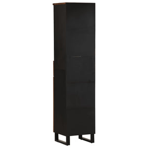 Badschrank Altholz Massivholz 38x33x160 cm