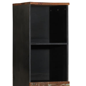 Badschrank Altholz Massivholz 38x33x160 cm