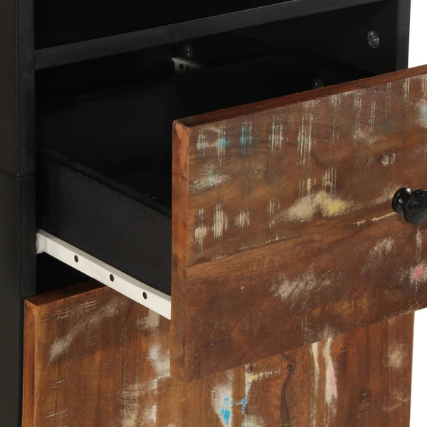 Badschrank Altholz Massivholz 38x33x160 cm