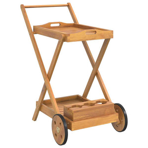 Teewagen aus Akazienholz 54x87x90 cm