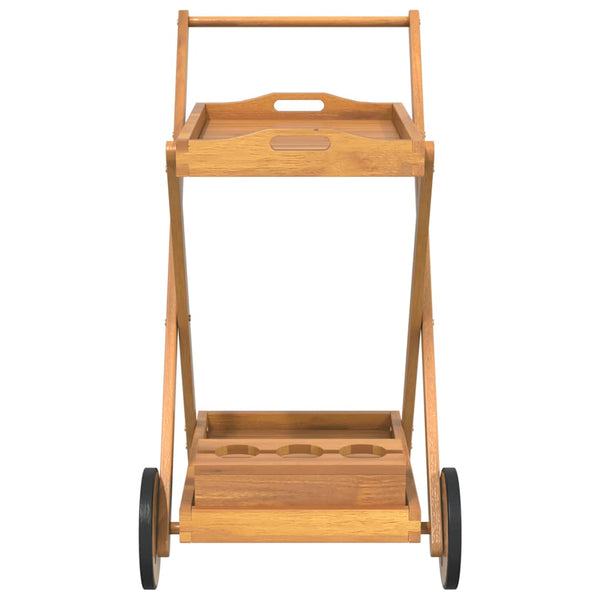 Teewagen aus Akazienholz 54x87x90 cm
