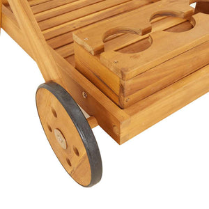 Teewagen aus Akazienholz 54x87x90 cm
